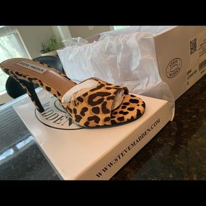 Steve Madden Erin Mule Heel- Cheetah Print